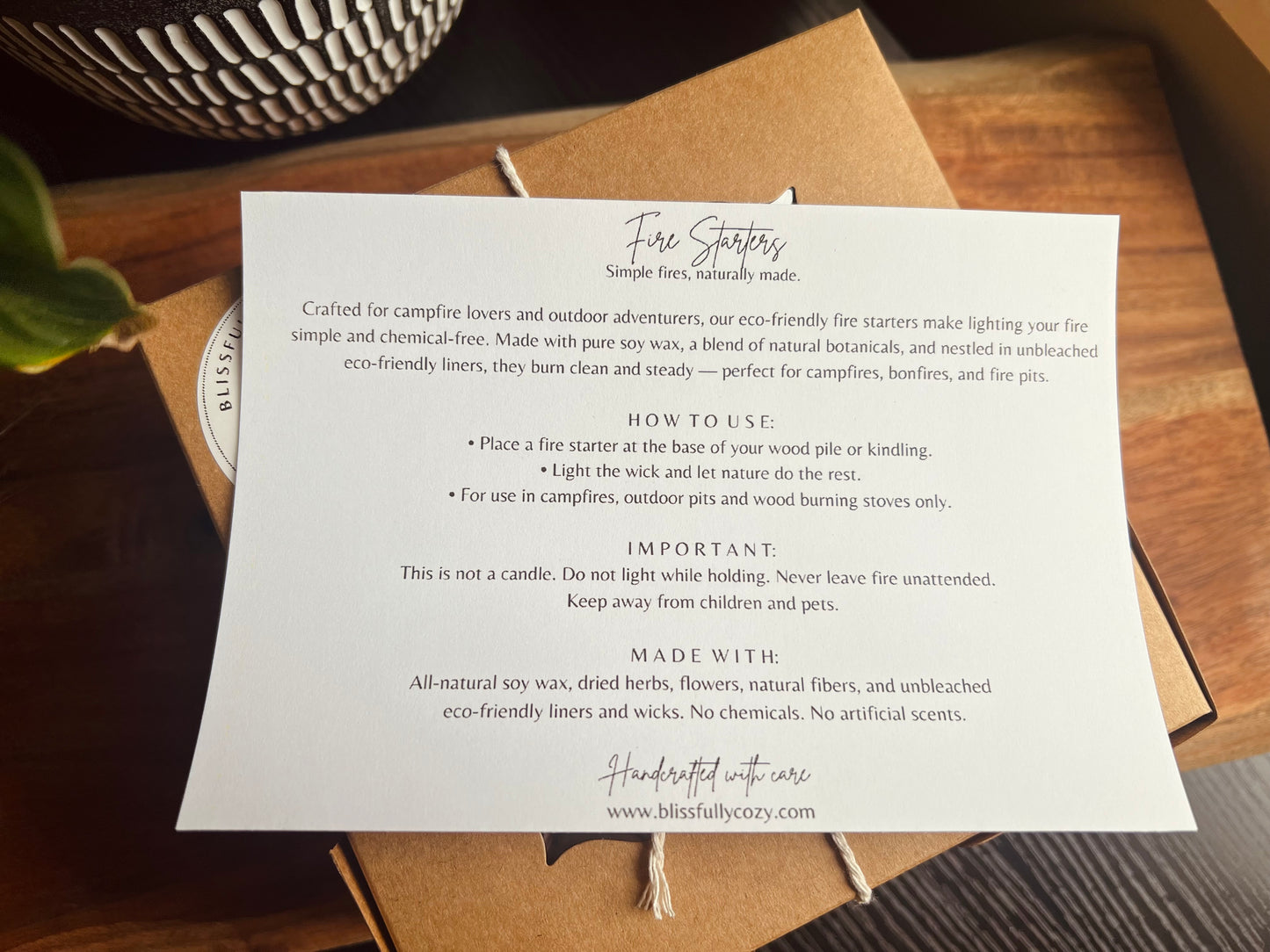 Eco friendly Fire starters